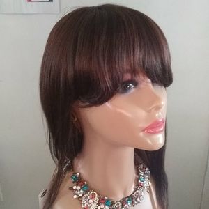 Wig supreme with bang 2 tones brown and dark blonde new with tag